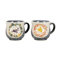 Kutani Ware Rabbit Paired Mugs