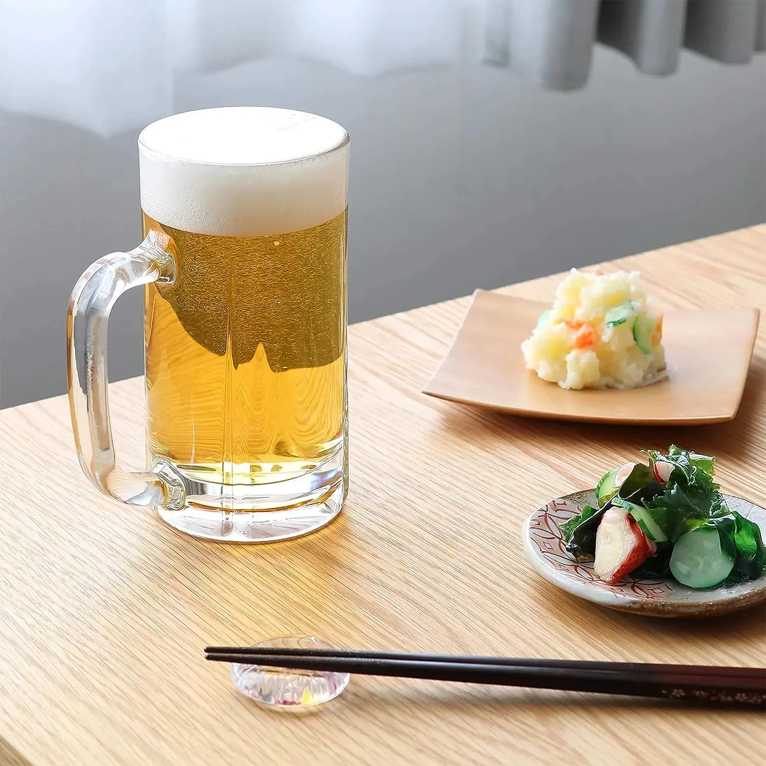 ADERIA Lute Soda-Lime Glass Beer Mug Set Of 3 4 ADERIA Lute Soda-Lime Glass Beer Mug Set Of 3 - Image 2