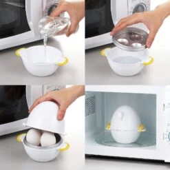 Akebono Microwave Egg Boiler (3 Eggs) -Kitchen Utensils Store AkebonoMicrowaveEggBoiler 3Eggs 3