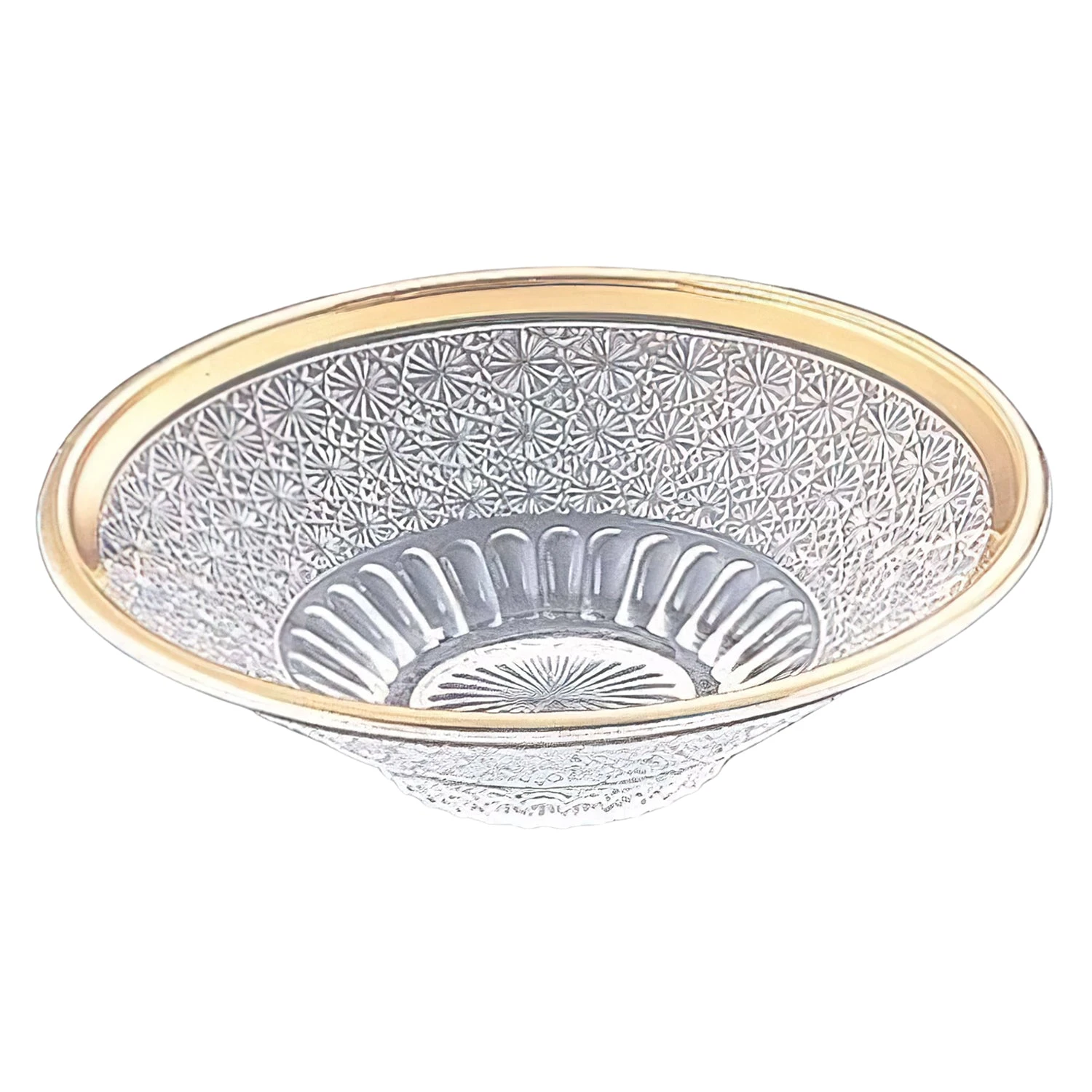 Aoyama Glass Medium Bowl Kiku Gold 3 Aoyama Glass Medium Bowl Kiku Gold