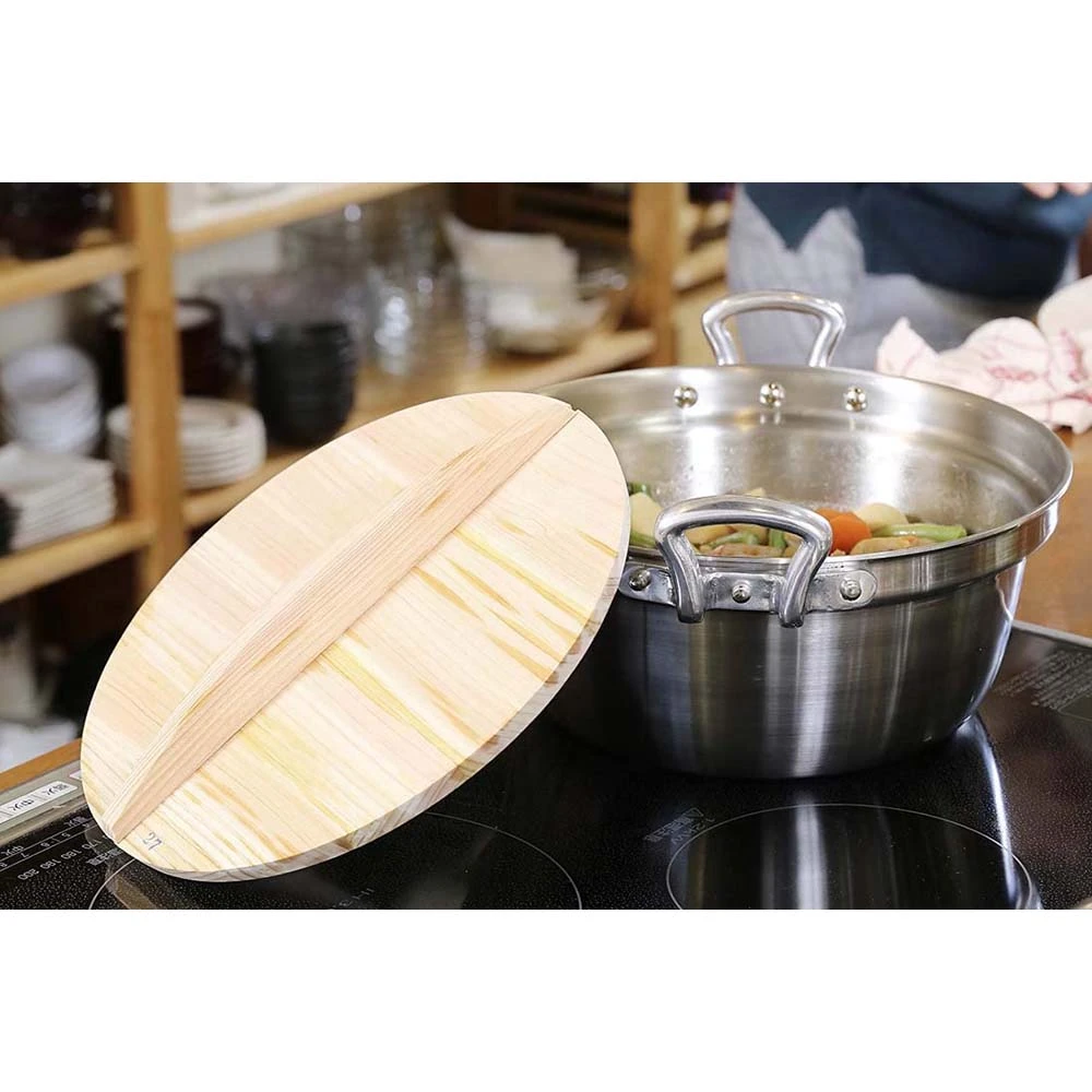 EBM Gyoza Pan Wooden Lid 5 EBM Gyoza Pan Wooden Lid - Image 3