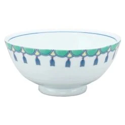 EBM Porcelain Tempered Rice Bowl Midori-youraku 11.5cm