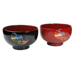 Echizen Shikki Synthetic Resin Couple Soup Bowls Mandarin Ducks