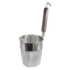 Fujiboshi Stainless Steel Deep Udon Noodle Strainer Flat Base With Wooden Handle