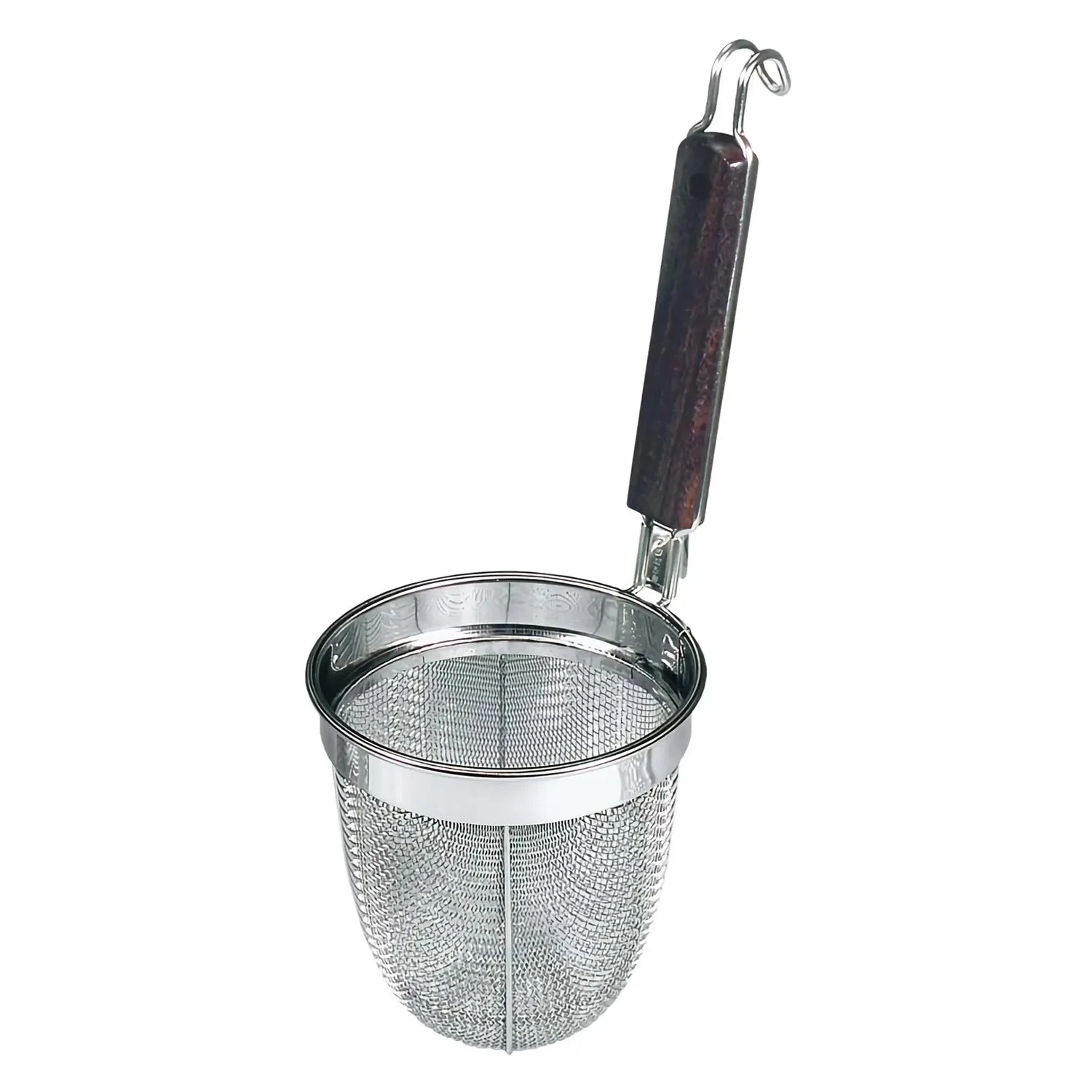 Fujiboshi Stainless Steel Heavy-Duty Udon Tebo Noodle Strainer Round Base With Wooden Handle 3 Fujiboshi Stainless Steel Heavy-Duty Udon Tebo Noodle Strainer Round Base With Wooden Handle