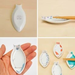 HAREKUTANI Porcelain Cat Petit Plate Set (5 Pieces) 7 HAREKUTANI Porcelain Cat Petit Plate Set (5 Pieces) -Kitchen Utensils Store HAREKUTANIPorcelainCatPetitPlateSet 5Pieces 3