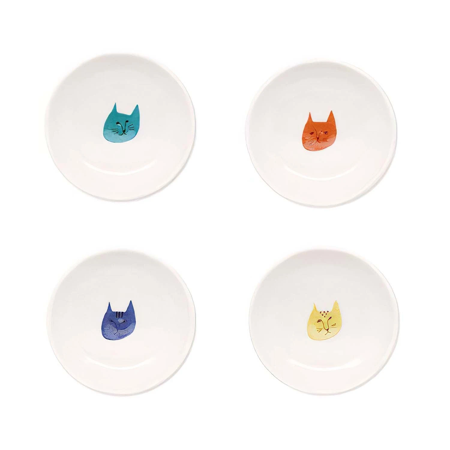 HAREKUTANI Porcelain Cat Small Plate Set (4 Plates) 3 HAREKUTANI Porcelain Cat Small Plate Set (4 Plates)