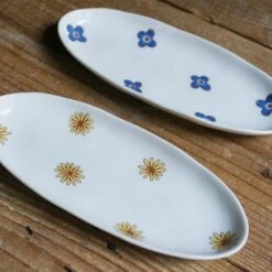 HAREKUTANI Porcelain Flower Oval Plate -Kitchen Utensils Store HAREKUTANIPorcelainFlowerOvalPlate 3