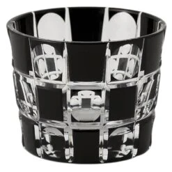 KIMOTO GLASS TOKYO KUROCO Edo Kiriko Sake Cup Ichimatsu