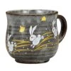Kutani Ware Porcelain Mug Hopping Rabbit -Kitchen Utensils Store KutaniWareHoppingRabbitMug