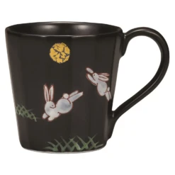 Kutani Ware Porcelain Mug Moon Rabbit