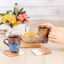 Kutani Ware Porcelain Paired Gold And Silver Flakes Mugs Gindami -Kitchen Utensils Store KutaniWarePorcelainPairedGoldandSilverFlakesMugsGindamiK7 944 3