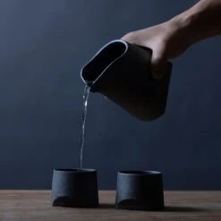 Marumi Yasuda Kawara TSUKI Ceramic Katakuchi Lipped Sake Server -Kitchen Utensils Store MarumiYasudaKawaraTSUKICeramicKatakuchiLippedSakeServer 1