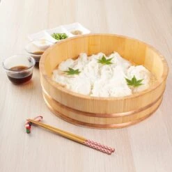 Miyabi Urushi Hangiri Sawara Wooden Rice Mixing Bowl -Kitchen Utensils Store MiyabiUrushiHangiriSawaraWoodenRiceMixingBowl 5