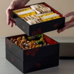 Miyamoto ABS Resin 3-Tier Jubako Box Sakura -Kitchen Utensils Store MiyamotoPlastic3 TierJubakoBoxSakura 3