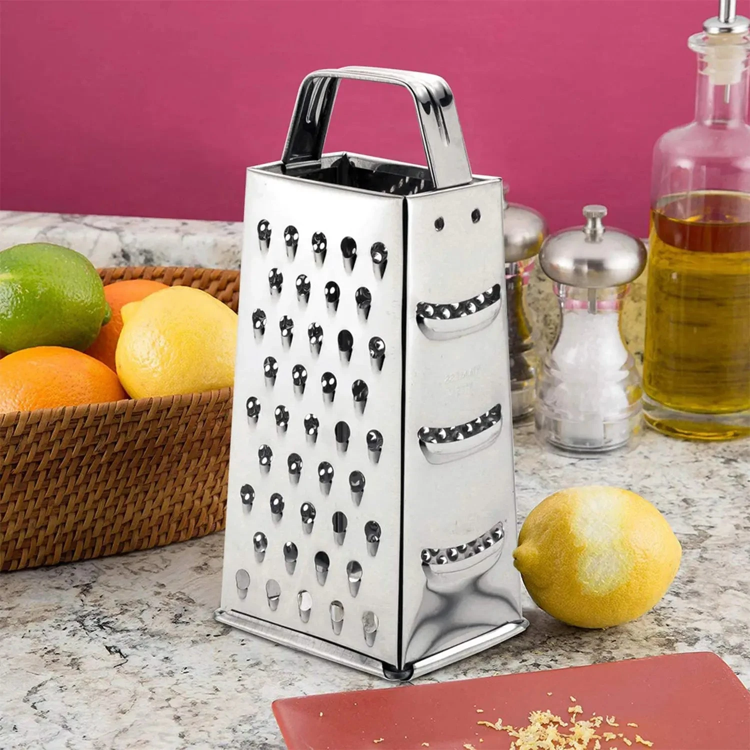 SUNNEX Stainless Steel Four-Sided Cheese Grater 5 SUNNEX Stainless Steel Four-Sided Cheese Grater - Image 3