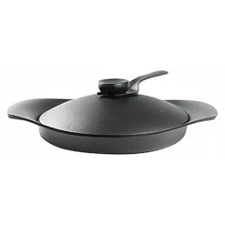 Sori Yanagi Cast Iron Induction Grill Pan 22cm With Lid & Fork