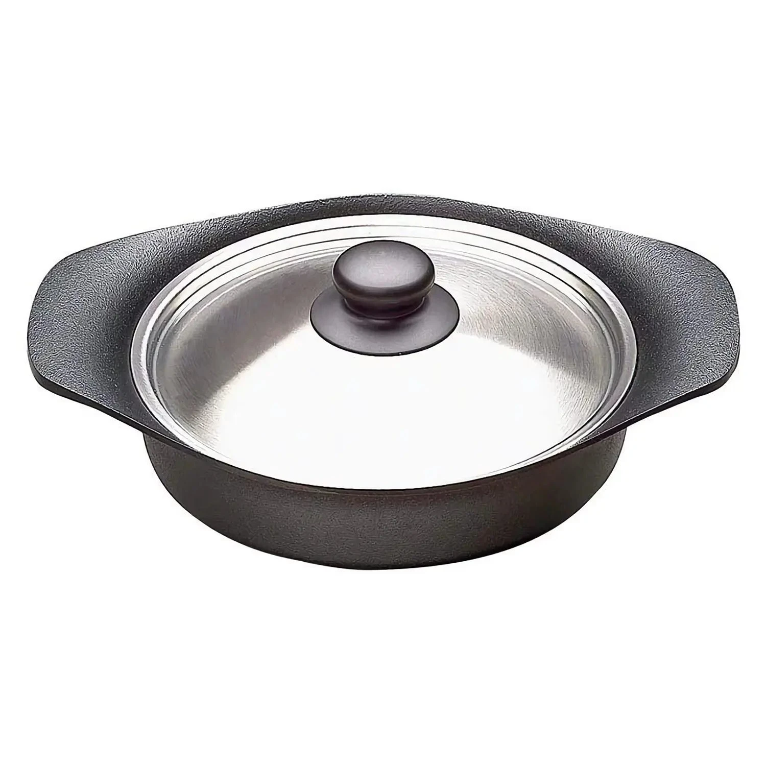 Sori Yanagi Cast Iron Induction Shallow Casserole 22cm With Stainless Steel Lid 3 Sori Yanagi Cast Iron Induction Shallow Casserole 22cm With Stainless Steel Lid