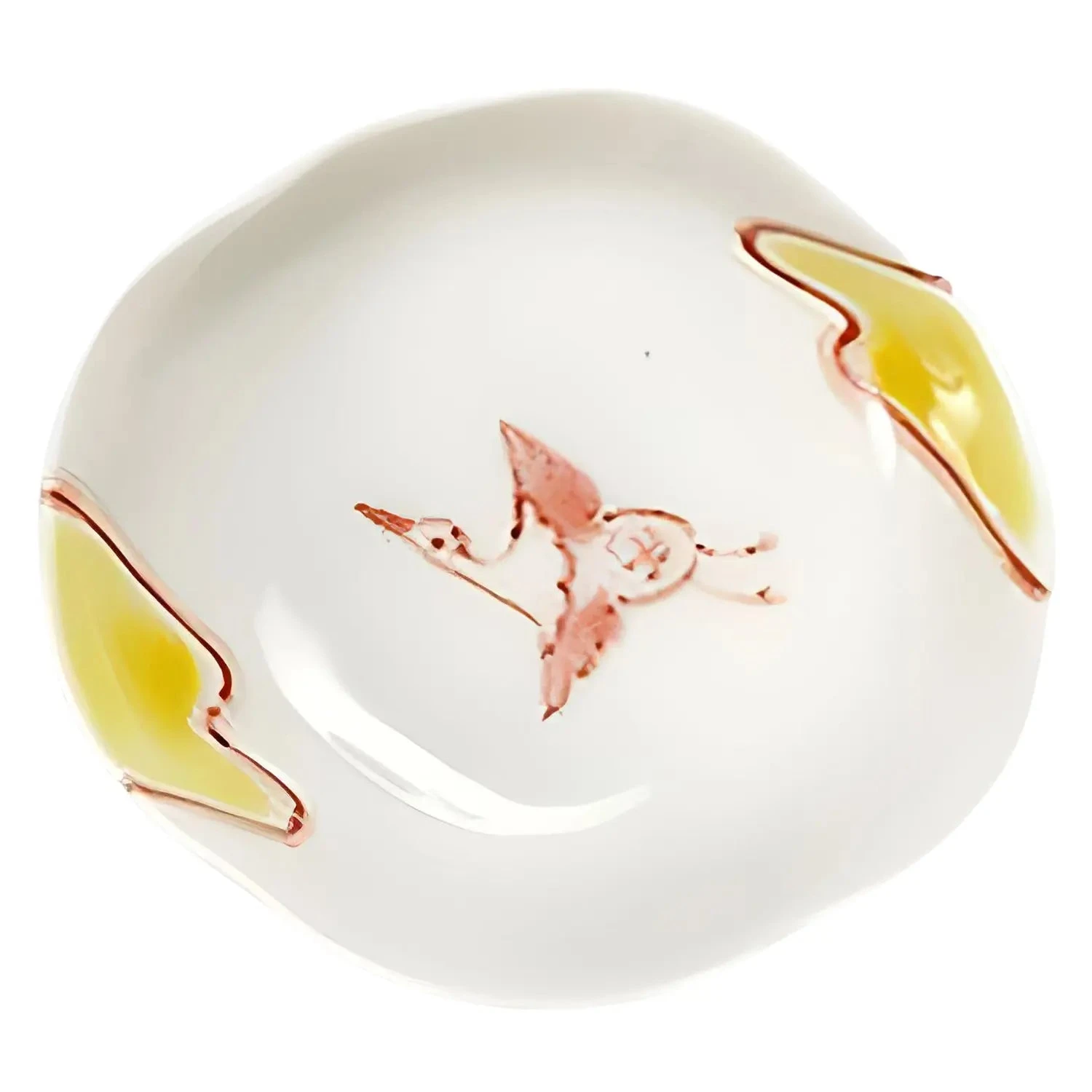 Soukyu Porcelain Lucky Charm Koduke Tiny Bowl Red Crane 3 Soukyu Porcelain Lucky Charm Koduke Tiny Bowl Red Crane