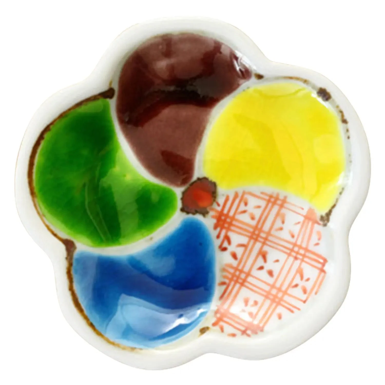 Soukyu Porcelain Lucky Charm Mamezara Plate Plum Blossom 3 Soukyu Porcelain Lucky Charm Mamezara Plate Plum Blossom