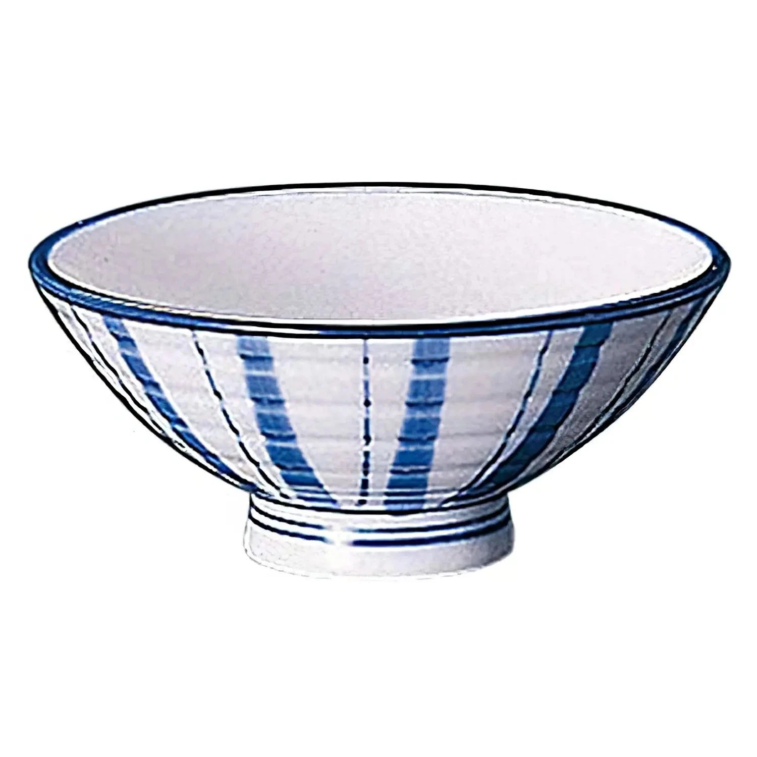TKG Seto Ware Ceramic Rice Bowl Futo-tokusa 12.5cm 3 TKG Seto Ware Ceramic Rice Bowl Futo-tokusa 12.5cm