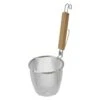Three Snow Stainless Steel Udon Tebo Noodle Strainer Flat Base With Flat Wooden Handle -Kitchen Utensils Store ThreeSnowStainlessSteelUdonTeboNoodleStrainerFlatBasewithFlatWoodenHandle