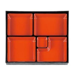 Wakaizumi Shikki ABS Resin 5-Divided Shokado Bento Box -Kitchen Utensils Store WakaizumiShikkiABSResin5 DividedShokadoBentoBox 2