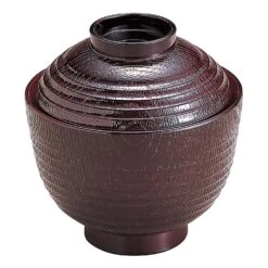 Wakaizumi Shikki Heat-Resistant ABS Resin Wood Grain Soup Bowl 9.3cm