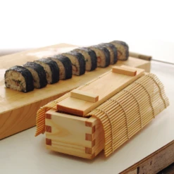 Yamacoh Hinoki Cypress Wooden Roll Sushi Mold -Kitchen Utensils Store YamacohHinokiWoodSushiMakiRollMoldKit 2