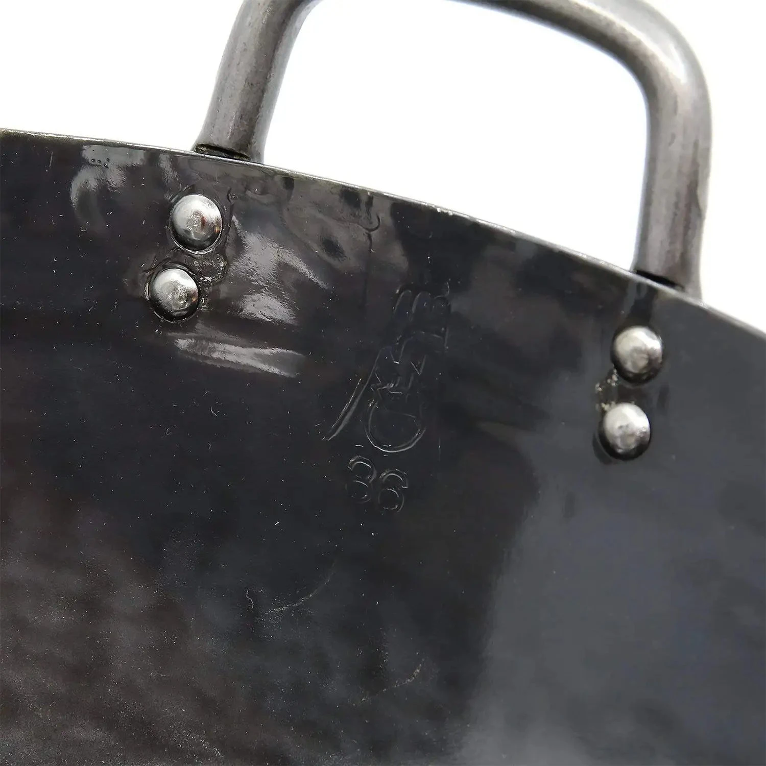 Yamada Hammered Iron Double-Handle Deep Wok (1.2mm Thickness) 6 Yamada Hammered Iron Double-Handle Deep Wok (1.2mm Thickness) - Image 4