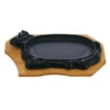 Ikenaga Cast Iron Cow Shaped Sizzle Platter With Wood Base -Kitchen Utensils Store ikenaga induction cast iron cow shaped sizzle platter with wood base sizzle platters 25970907471
