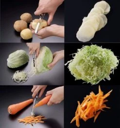 SUNCRAFT Sharpened Swivel Peeler -Kitchen Utensils Store suncraft stainless steel sharpened swivel peeler with blade guard peelers 22459164751