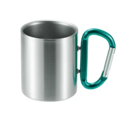 Takeda Stainless Steel Double-Wall Insulated Mug With Karabiner Handle 240ml 9 Takeda Stainless Steel Double-Wall Insulated Mug With Karabiner Handle 240ml -Kitchen Utensils Store takeda stainless steel double wall insulated mug with karabiner handle 240ml 5 colours green mugs 27376646543