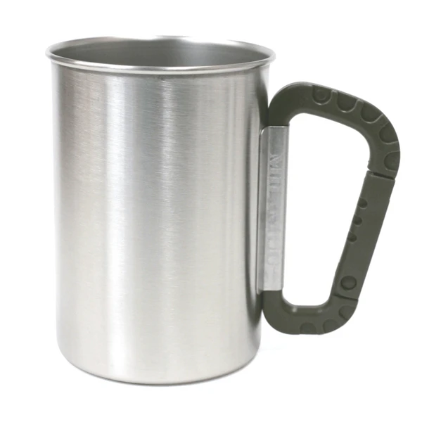 Takeda Stainless Steel Mug With Plastic Karabiner Handle 4 Takeda Stainless Steel Mug With Plastic Karabiner Handle - Image 2