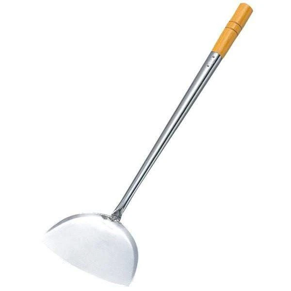 Yamagi Stainless Steel Wok Spatula (Chuan) With Wood Handle 3 Yamagi Stainless Steel Wok Spatula (Chuan) With Wood Handle